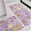 PETTI Artigiani Italiani - Tappeto Cucina, Tappeto Cucina Antiscivolo Lavabile, Passatoia Cucina, Tappeto Runner Cucina, 52x80 cm, Disegno Vietri Viola, 100% Made in Italy