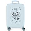 Disney Joumma Mickey e Minnie Kisses Valigia da Cabina Blu 38 x 55 x 20 cm Rigida ABS Chiusura a combinazione laterale 35 L 2 kg 4 ruote doppie bagaglio a mano, blu, Valigia cabina