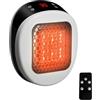Carziyer Riscaldatore a parete per casa con telecomando, mini termoventilatore in ceramica, 600 W 15-32 ℃, timer 1-12 ore, sistema termostatico, basso rumore riscaldamento silenzioso (bianco)