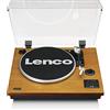 Lenco Giradischi Lenco LS-55 con altoparlanti integrati - Ricezione Bluetooth - Codifica diretta MP3 su supporti di archiviazione - 2 x 5 Watt RMS - Ingresso USB - AUX - Marrone