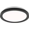Philips LED Plafoniera con telecomando, Rotonda, 30 cm, luce bianca dimmerabile, senza sfarfallio o abbagliamento, design moderno, Nera, confezione da 2