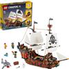 LEGO Creator Galeone dei Pirati, Set 3 in 1 con Nave Giocattolo, Locanda e Isola