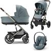 CYBEX GOLD 2024 - Cybex Gold Trio New Balios S Lux 2024 Sky Blue Telaio Taupe Con Cloud G
