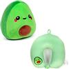 Puckator Cuscino da Viaggio con Peluche 2 in 1 - Pedro l'Avocado - Foodiemals - Swapseazzz