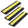 VEVOR Rampa di Protezione per Cavi, Capacità di 9979 kg /Asse, Tubo Flessibile in TPU a 2 Canali, Canale da 31 x 28 mm, Dosso Rallentatore con Coperchio Superiore Apribile, Confezione da 3