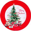 ARPIMEX Piatto Decorativo con Albero di Natale D 33 Cm Metallo Multicolor