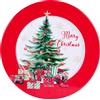 ARPIMEX Piatto Decorativo con Albero di Natale D 28 Cm Metallo Multicolor