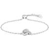 BOSS Jewelry Braccialetto da Donna Collezione LIVE PRECIOUS in Acciaio Inossidabile con Anelli Intrecciati e Cristalli - 1580756, BRACELET, Silver