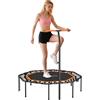 SPORTNOW Trampolino Fitness, con Maniglia Regolabile, stabile e silenzioso, per interni, in Acciaio, Arancione | Aosom Italy