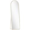 HOMCOM Specchio a figura intera, 50 x 160 cm, posizionabile liberamente, montaggio a parete, cornice ad arco, Bianco | Aosom Italy