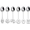 Guzzini love set di 6 cucchiaini inox tema cuore cod.268418