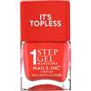 Nails Inc Topless Jennifer (rosso corallo) - Smalto gel senza UV - manicure 1-step con ca. 8 giorni di durata - asciugatura rapida, vegano & 21-free - per adulti & bambini - senza base/top coat