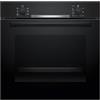 Bosch HBA510BA3 Serie 2 forno da incasso 60 x 60 cm, aria calda 3D per cottura uniforme su 3 livelli, riscaldamento rapido, illuminazione interna alogena, nero
