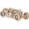 UGEARS U-9 Grand Prix Car Modello in legno - Regalo per la festa del papà (kit di costruzione fai-da-te) Veicolo alimentato a manovella con pistoni, ruote, ammortizzatori funzionanti | Funzionale