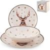 H&H Highlands Servizio Tavola, 18 Piatti, Stoneware, Natale