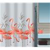 Spirella Tenda da Doccia in Poliestere Flamingo 120x200 cm Salmone
