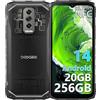 DOOGEE Blade 10 Ultra Rugged Smartphone, 20(8+12) GB+256GB/2TB TF Telefono Indistruttibile Android 14 Cellulare Robusto, 10.7mm Ultrasottile 6.56 HD+ 90Hz, 50MP+8MP, 5150mAh, NFC/4G/Face ID/GPS
