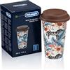 De'Longhi Travel Mug, Thermos a Doppia Parete per Drink Caldi e Freddi, Facile da Trasportare, Custodia Antiscivolo in Silicone, 300 ml di Capacità, DLSC067