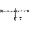 Logilink Supporto per monitor in alluminio per 3 monitor (17-27), lunghezza braccio: 658 mm ciascuno