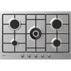 Candy CHW74WTX Piano Cottura Gas 5 Fornelli 75 cm Acciaio Inox da Incasso