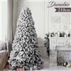 BAKAJI Albero Di Natale Innevato Danubio 210cm 1426 Rami Super Folto Effetto Neve Reale