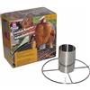 BBQ COLLECTION Supporto Per Arrostire Pollo Polli Barbecue In Acciaio Girarrosto Rostiera BBQ