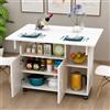 BAKAJI Tavolo Tavolino Mobile Cucina con Scaffali Armadietto Salvaspazio Portaoggetti