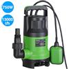 BAKAJI Pompa Immersione Elettropompa Sommersa Acque Scure Sporche Chiare 750W 13000L/h
