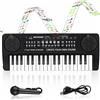BAKAJI Tastiera Giocattolo Musicale Piano Keyboard Musica per Bambini con 37 Tasti Rosa