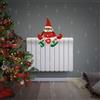 BAKAJI Copritermosifone Natalizio Forma Folletto con Scritta Joy Decorazione Natale