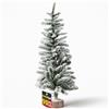 BAKAJI Albero di Natale Innevato 90cm con 90 Rami e Neve Effetto Realistico Base Tronco