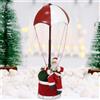 BAKAJI Babbo Natale con Paracadute Decorazione Addobbo Natalizio Rosso e Bianco 60 cm