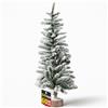 BAKAJI Albero di Natale Innevato 60cm con 50 Rami e Neve Effetto Realistico Base Tronco