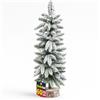 BAKAJI Albero di Natale Innevato 60cm con 36 Rami e Neve Effetto Realistico Base Tronco