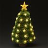 BAKAJI Albero di Natale 60 cm Stelle Led Bianco Caldo Base Tronco Alberello Natalizio