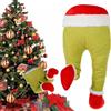 BAKAJI Decorazione Albero di Natale Gambe Elfo Verde Ornamento Addobbo Versatile 38x20cm
