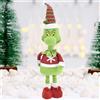 BAKAJI Pupazzo Elfo Verde Gambe Allungabili 61-89 cm Design Assortito Addobbi Natalizi
