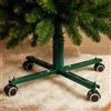 BAKAJI Base Albero di Natale Universale con Ruote Supporto Versatile Regolabile Verde