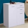 BAKAJI Mobile Madia con Cassetti Ante 2 Ripiani Mobiletto Credenza Cucina Bagno Moderna