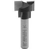 ENT 17742 Fresa per scanalature a T M12 mm in metallo duro, codolo (S) 8 mm, diametro (D1) 19,5 mm, D2 12,6 mm, NL1 7 mm, NL2 9.5 mm, Z2