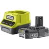 RYOBI Battery Pack RYOBI 18V 2.0Ah OnePlus LithiumPlus - 1 caricabatterie rapido 2.0Ah RC18120-120