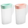 Murman Brocca per frigorifero, 2,5 l, in plastica, con coperchio del filtro, caraffa per acqua, succhi di frutta, teiera, acqua calda fredda, caffè, latte, tè, bevande, brocca per la casa e le feste