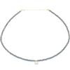 Eloboe essence Girocollo Pirite 3 mm con ciondolo in pietra luna, argento 925 placcato oro 24 K, 40-45 cm, regolabile
