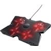 Trust Gaming GXT 278 Yozu Base di Raffreddamento per Laptop Gaming da 17.3, 4 Ventole Illuminate a Velocità Regolabile, Cooling Pad con Altezza Regolabile - Nero