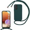 FERLAN Custodia per Samsung Galaxy A32 4G Cover con Cordino,Verde | Custodia con Laccio Collana Tracolla Regolabile Sottile Silicone Morbido TPU Bumper Antiurto AntiGraffio Protettiva Case