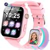 CATGIFF Smartwatch Bambini con 4G Chiamate e GPS, Orologio Smartwatch Bambini con Videochiamate, SOS, Chat Vocale, Modalità Scuola, Giochi, Sveglia, Contapassi, Smart Watch per Ragazzi e Ragazze Regalo, Rosa