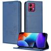 XINYEXIN Custodia per Motorola Moto G84 5G, Cover a Libro in Pelle PU con Blocco RFID, Slot per Carte, Supporto, Protezione Completa Antiurto - Blu