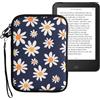 kwmobile Custodia Universale per eReader - Copertina in Neoprene blu/bianco/giallo con Chiusura a Zip - Misura 17 x 12 x 2 cm - Astuccio portatablet
