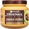 Garnier Ultra Soft - Maschera per capelli secchi, ondulati, ricci o crespi, con olio di avvocato e burro di karitè, texture ricca e cremosa, 340 ml