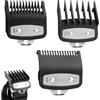 CIATBYYJ Set di 3 protezioni per tagliacapelli adatte per la maggior parte dei tagliacapelli Wahl e Babyliss FX870, guide di ricambio professionali per tagliacapelli, gamma da 1/16 a 1, nero